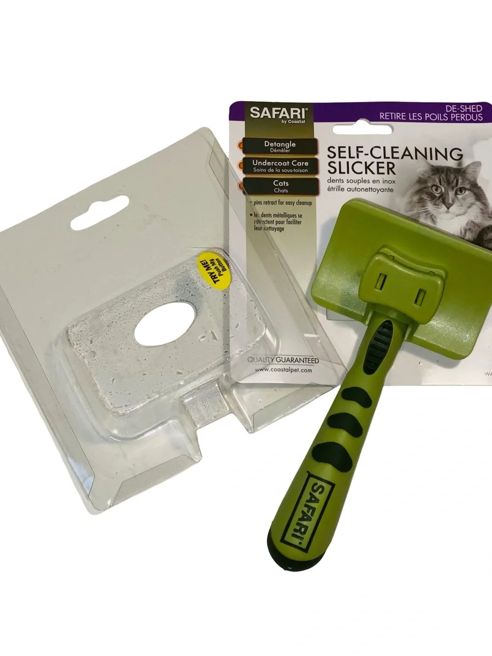 SAFARI Self Cleaning Slicker Brush for Cats - Grooming, Cat Care